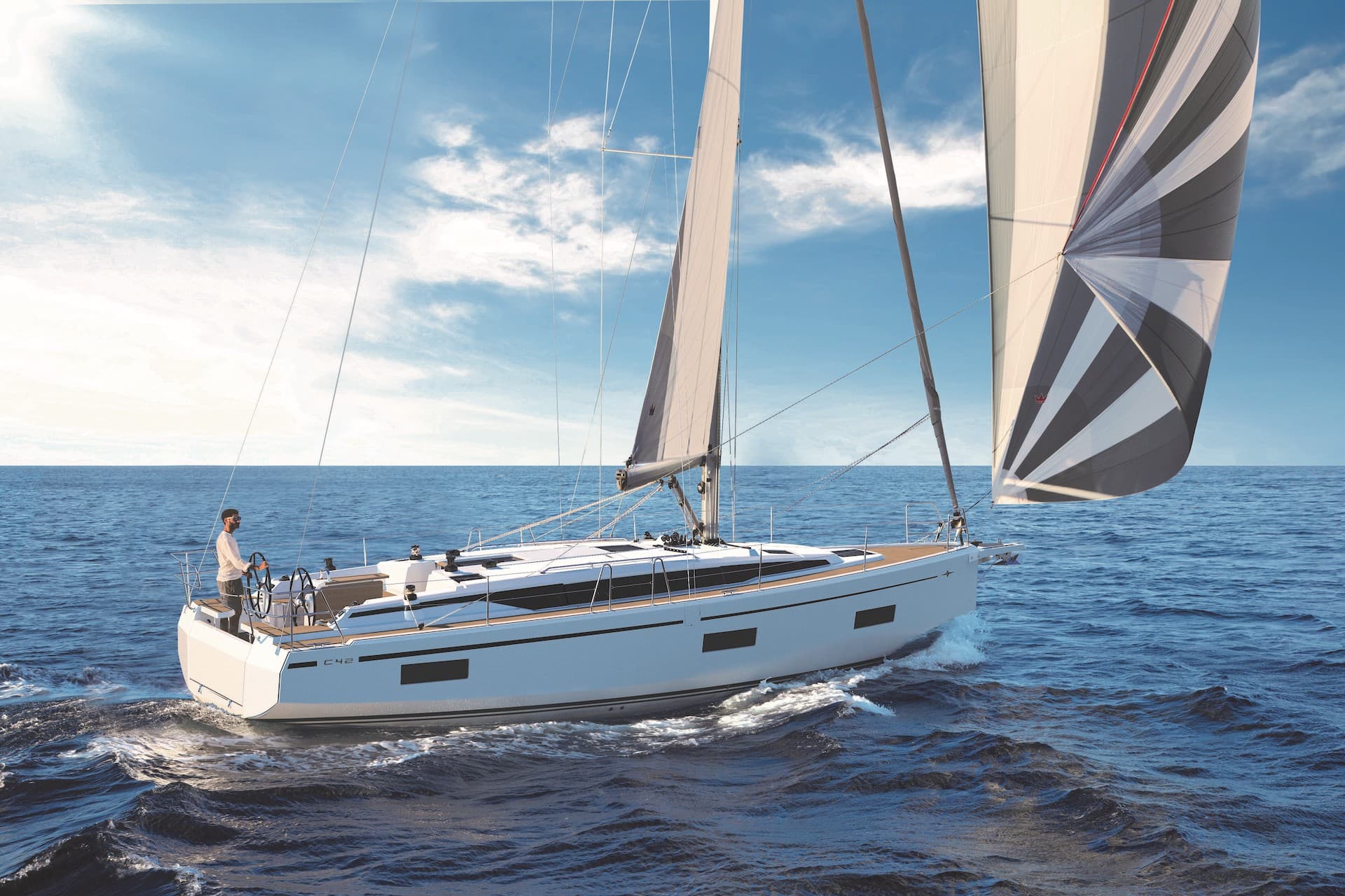 Chines and V-Bow - The designer interview about the new BAVARIA C42